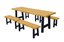 8 Ft. Ridgemont Picnic Table With Four 4 Ft. Detached Benches Set