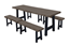 6 Ft. Ridgemont Picnic Table With Four 3 Ft. Detached Benches Set
