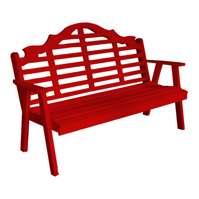 5 ft. Marlboro Wooden Garden Bench in Knotfree Yellow Pine or Western Red Cedar