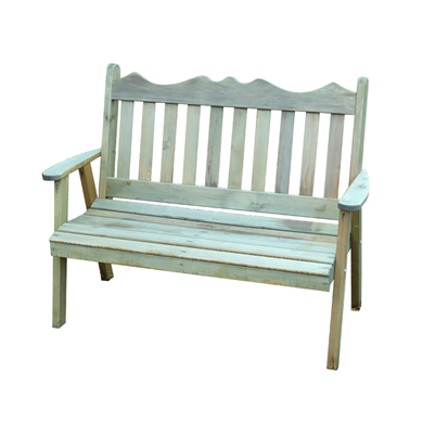 4 Ft. Royal English Wooden Bench In Knotfree Yellow Pine Or Western Red Cedar