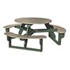 46” Open Round Recycled Plastic Picnic Table