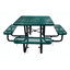 T46SQIG - 46” Square Thermoplastic Expanded Steel Picnic Table with Black Inground Galvanized Steel Frame