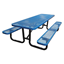 T8XPP - 8 FT. Rectangle Thermoplastic Expanded Steel Picnic Table With Black Portable Galvanized Steel Frame