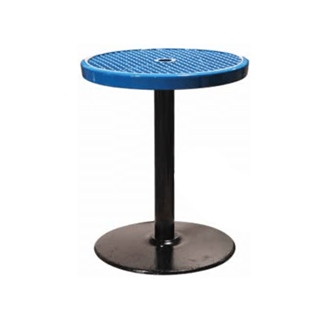 24TABX40 - 24" Round Expanded Metal Counter Height Pedestal Table With Cast-Iron Base