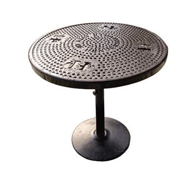 P36TAB40 - 36” Personalized Perforated Steel Counter Pedestal Table