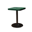 SQ24TAB30 - 24" Square Perforated Metal Dining Height Pedestal Table With Cast-Iron Base