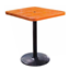 SQ36TAB40 - 36" Square Perforated Metal Counter Height Pedestal Table With Cast-Iron Base