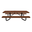 YT8XPP-ADA-PERF - 8 FT. ADA Y-Frame Rectangle Thermoplastic Perforated Steel Picnic Table With Black Portable Galvanized Steel Frame 