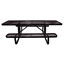 T8XPP-ADA - 8 FT. ADA Rectangle Thermoplastic Expanded Steel Picnic Table With Black Portable Galvanized Steel Frame