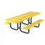 T8PERFHDCPALT - 8 Ft. ADA Double End Access Perforated Style Rectangle Thermoplastic Steel Picnic Table