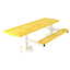 T8RCDBLPEDHDCPSM - 8 Ft. ADA Regal Style Single Pedestal Rectangular Thermoplastic Steel Picnic Table With 6’ Benches, Surface Mount