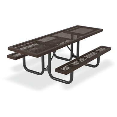 T8RCHDCPALT - 8 Ft. ADA Double End Regal Style Rectangular Thermoplastic Steel Picnic Table