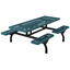 T8WEBS - 8 Ft. ADA Regal Style Rectangular Web Thermoplastic Steel Picnic Table, Inground Mount 