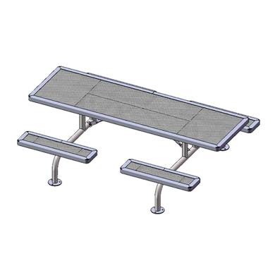 T8WEBSM - 8 Ft. ADA Regal Style Rectangular Web Thermoplastic Steel Picnic Table, Surface Mount