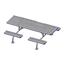 T8WEBSM - 8 Ft. ADA Regal Style Rectangular Web Thermoplastic Steel Picnic Table, Surface Mount