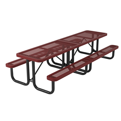 T10RC - 10 Ft. Regal Style Rectangular Thermoplastic Steel Picnic Table