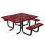 T46RC-3ADA - 46" X 57" ADA Regal Style 3-Seat Square Thermoplastic Steel Picnic Table