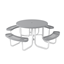 TS46RACS - 46” Regal Style Round Thermoplastic Steel Picnic Table With Solid Top