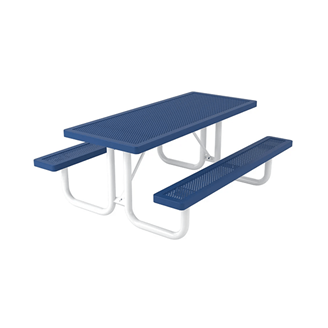 T4INNV - 4 Ft. Innovated Style Rectangular Thermoplastic Steel Picnic Table, Portable
