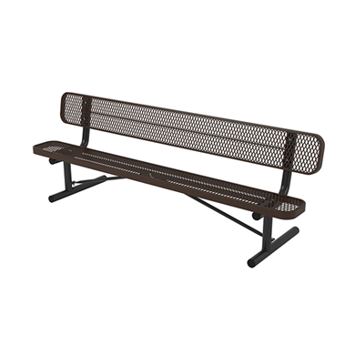 B8WBULP - 8’ Quick Ship UltraLeisure Style Standard Bench With Back, Portable