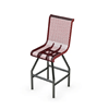 BARSTOOL - Expanded Metal Style Thermoplastic Steel Armless Barstool, Portable