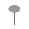36” Bar Height Expanded Metal Style Round Thermoplastic Steel Cafe Table, Inground Mount