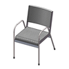 Stacking Expanded Metal Style Thermoplastic Steel Patio Chair With Armrest And Two-Piece Back, Portable