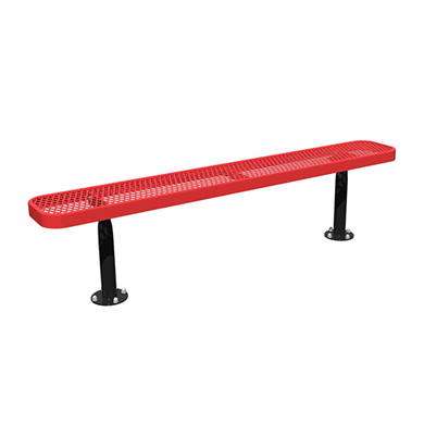 B8ULSM - 8’ Quick Ship UltraLeisure Style Standard Bench Without Back, Surface Mount