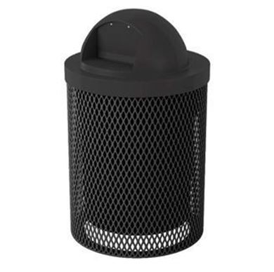 TR32UL-LIN-DOME - 32” UltraLeisure Style Trash Receptacle With Lid And Plastic Dome Liner