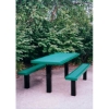 Rectangular Thermoplastic Steel Picnic Table Innovated Style