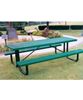 Rectangular Thermoplastic Steel Picnic Table 8 Foot