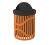 32 Gallon Textured Polyethylene Coated Trash Receptacle with Lid