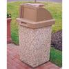 commercial trash can concrete