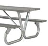 Picture of 6 ft. or 8 ft. Bolted 2 3/8” Galvanized Tube Picnic Table Frame - Frame Only