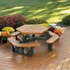 6 foot Hexagon Recycled Plastic Picnic Table