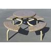 Concrete Picnic Table with Powder Coated Frame