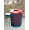 32 Gallon Plastic Coated Trash Receptacle with Ash Top