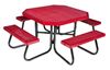 48" Octagonal Plastisol Picnic Table Galvanized
