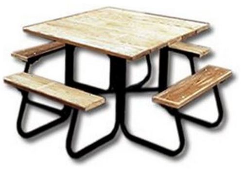 Wooden Picnic Table with Powder Coated