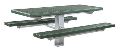 6 ft Rectangular Plastisol Picnic Table with Square Tube Frame