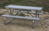 8 ft Picnic Table Rectangular Aluminum Bolted Frame