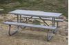 8 foot Rectangular Aluminum Picnic Table Welded Galvanized Frames
