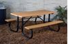 8 ft Rectangular Recycled Plastic Picnic Table Welded Frame