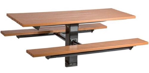 6 ft. Rectangular Windosr Select Recycled Plastic Picnic Table, Single Post