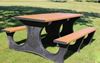8 ft. Recycled Plastic Easy Access Picnic Table Rectangular