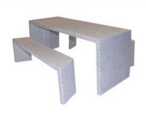 Rectangular Concrete Picnic Table Seats 6 Adults