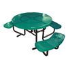 46" Round Perforated ADA Picnic Table, Thermoplastic Steel