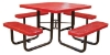 46" Square Thermoplastic Steel Picnic Table, Portable or Surface Mount