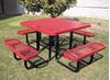 46" Square Thermoplastic Steel Picnic Table, Portable or Surface Mount