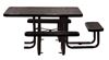 46" x 58" Expanded Metal ADA Thermoplastic Picnic Table, Handicap Accessible